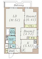 瑞光庵 2LDKの間取図画像