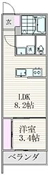 フォーサイト千葉寺 1LDKの間取図画像