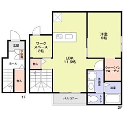フラット高井戸東 1SLDKの間取図画像