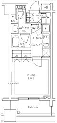 パークアクシス御茶ノ水ステージ 1Kの間取図画像