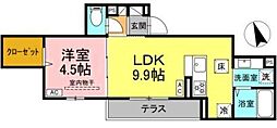 Asset-Court調布ヶ丘 303 3階1LDKの間取り