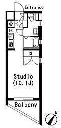 ラティエラ祐天寺 1Kの間取図画像