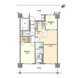 サムティレジデンス藤が丘 3LDKの間取図画像