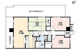 JR総武線 三鷹駅 徒歩7分の賃貸マンション 3階3LDKの間取り