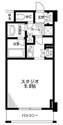 レジディア九段下 ワンルームの間取図画像