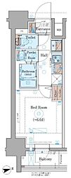 ジェノヴィア綾瀬2 1Kの間取図画像