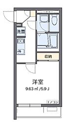クレイノともす 1Kの間取図画像