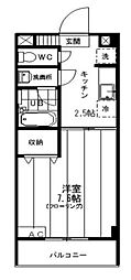 ピュアステージ南浦和 1Kの間取図画像