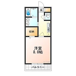 Osaka Metro谷町線 出戸駅 徒歩8分の賃貸アパート 1階1Kの間取り