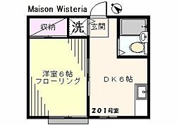 メゾンウィステリア 1DKの間取図画像