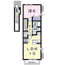 ヴィラジャスティス3 1LDKの間取図画像