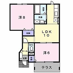 リバティーベル2 2LDKの間取図画像