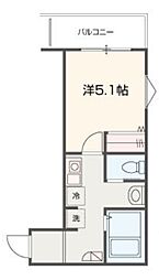 MELLAS北赤羽 1Kの間取図画像