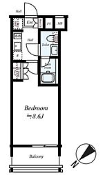 ARCOBALENOKAWASAKI 1Kの間取図画像