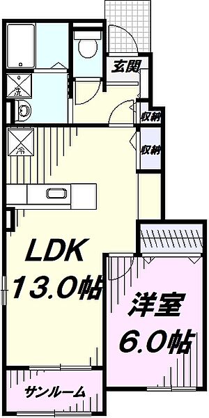 東京都西多摩郡日の出町大字大久野(賃貸アパート1LDK・1階・50.05㎡)の写真 その2