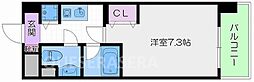 ヴィヴィッド京橋 1Kの間取図画像