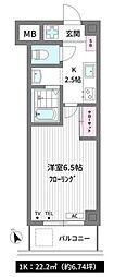 KCプレイス 1Kの間取図画像