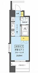 ガーデン蒲田 1Kの間取図画像