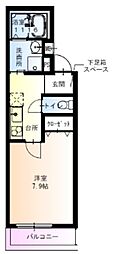 フジパレス堺大浜北町1番館 1Kの間取図画像