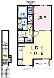 フレーシュ 1LDKの間取図画像
