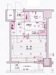 エスコート西新宿 1Kの間取図画像