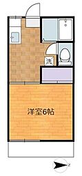 マルマツハイツ 1Kの間取図画像