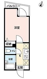 ピアコートTM板橋本町 1Kの間取図画像