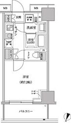 パークハビオ渋谷本町レジデンス 1Kの間取図画像