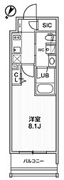 ステージグランデ日本橋人形町 1Kの間取図画像