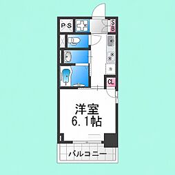 MAXIV大阪堺 1Kの間取図画像