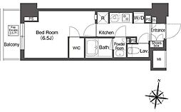 コンフォリア森下リバーサイド 2階1Kの間取り