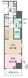 ルフォンプログレス四谷 1DKの間取図画像