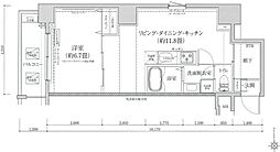 アイルグランデ浅草 8階1LDKの間取り