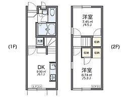 レオパレスTORRANCE 2DKの間取図画像