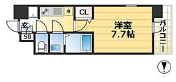 アドバンス三宮グルーブ 1Kの間取図画像