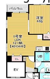 ブルーム南千住 1LDKの間取図画像