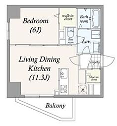 GRANPASEO浅草 1LDKの間取図画像