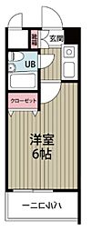 フェースタワー2 1Kの間取図画像