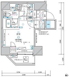 ディアレイシャス蒲田2 ワンルームの間取図画像