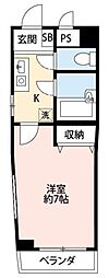 グリーンマンション 1Kの間取図画像