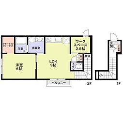 フラット高井戸東 1SLDKの間取図画像