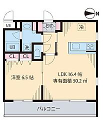 WESTING中野坂上 1LDKの間取図画像