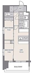 スプランディッド門前仲町 2LDKの間取図画像