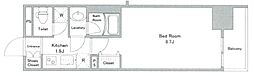 BPRレジデンス西早稲田 1Kの間取図画像