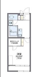 レオパレスプレミール 1Kの間取図画像