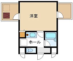 ベルタス蓮根 1Kの間取図画像