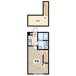 JR横浜線 成瀬駅 徒歩19分の賃貸アパート 2階1Kの間取り