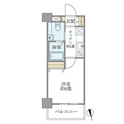 J-Cloud横浜鶴見 1Kの間取図画像