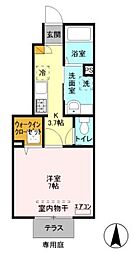 ラ・カーサ・フェリーチェ 1Kの間取図画像
