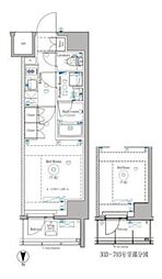 dips野方RESIDENCE 1Kの間取図画像